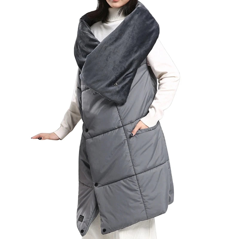 Cozy Comfort Anywhere: The USB Heated Blanket You Can Wear