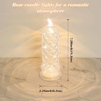 Crystal Rose LED Candles: Safe, Sparkling Romance Without Flames ✨