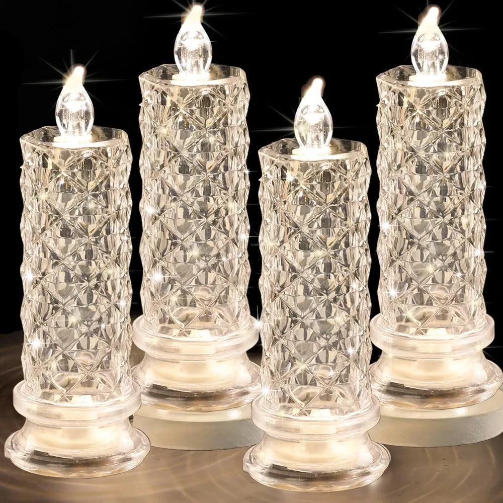 Crystal Rose LED Candles: Safe, Sparkling Romance Without Flames ✨