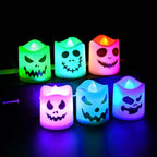 Halloween LED Ghost Pumpkin Candle Lights – Glowing Party Decor
