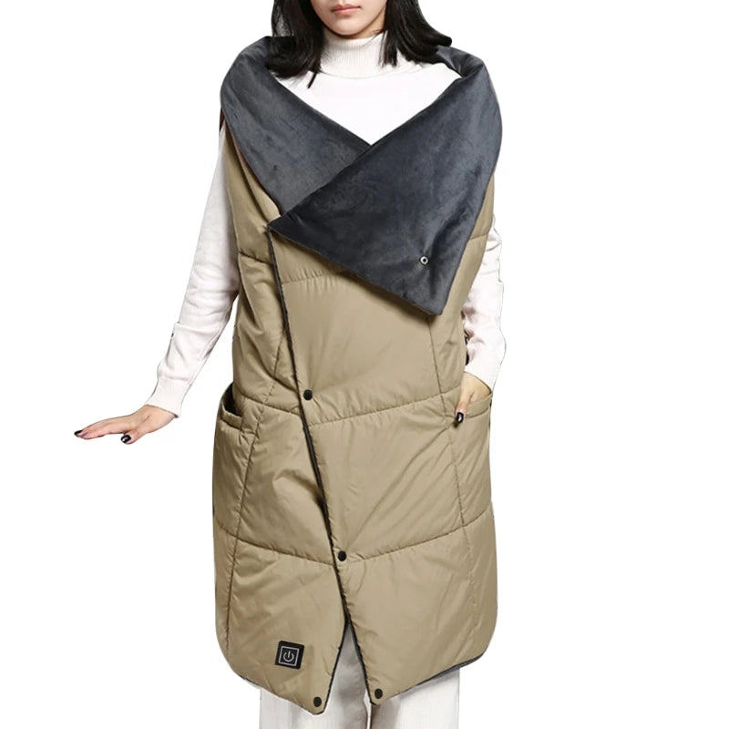 Cozy Comfort Anywhere: The USB Heated Blanket You Can Wear