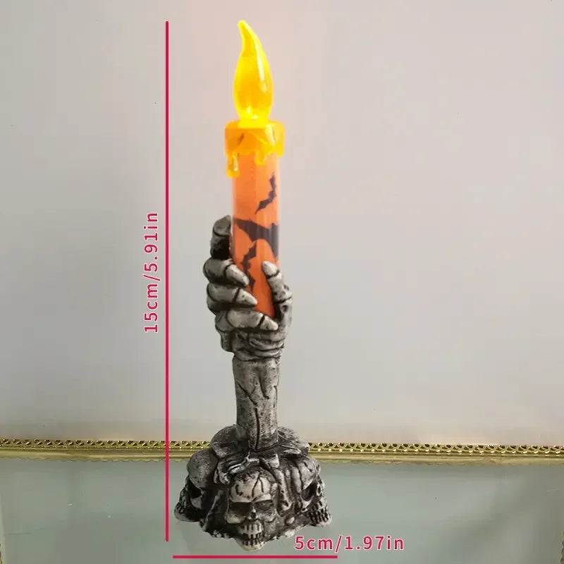 Skeleton Hand Flameless Candles Spooky Halloween Decor Tell me when that’s in.