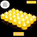 24-Piece Flameless LED Tea Light Candles – Warm White Flickering Lights for Halloween, Christmas, Weddings & Home Decor