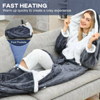 WarmHug™ Heated Blanket Sleeves, Foot Pocket & Fleece Comfort