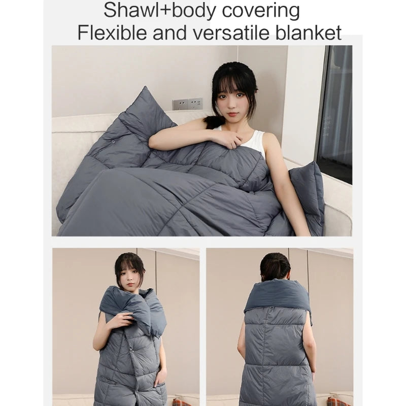 Cozy Comfort Anywhere: The USB Heated Blanket You Can Wear