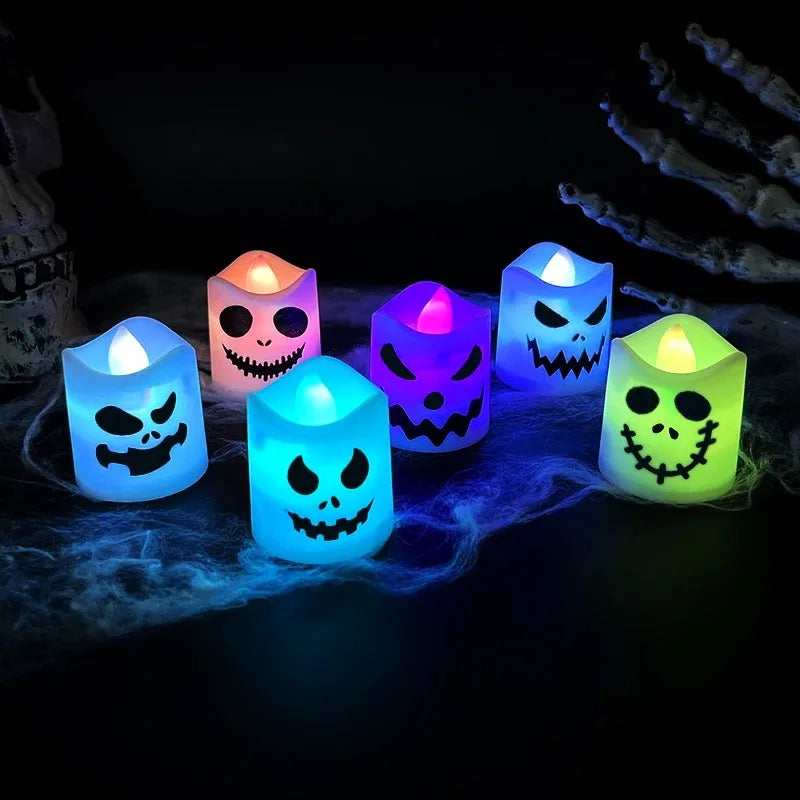 Halloween LED Ghost Pumpkin Candle Lights – Glowing Party Decor